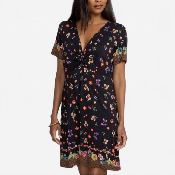 Johnny Was Nani Twist Front Swing Dress in Floral Print Size Small - Picture 1 of 6